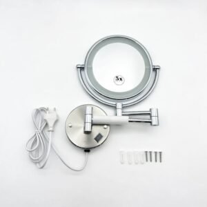5x Silver Led Magnifying Mirror - ElriBird - EBMR0007