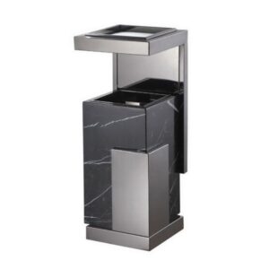 Stainless Steel Trash Can With Ashtray - EBWB0022 ElriBird